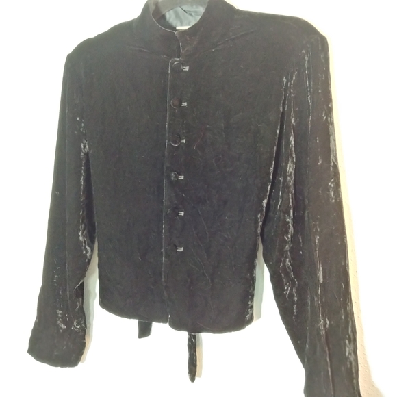 Witchy Vintage Ann Taylor Black Velvet Jacket - Picture 6 of 7